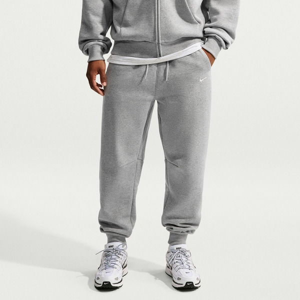Nike Men's Solo Swoosh Fleece Joggers, L - Dark Grey Heather