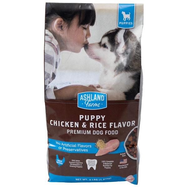 Ashland Farms Chicken & Rice Flavor Premium Puppy Dog Food Same