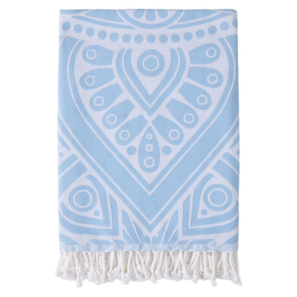 ♡ブルマリン　コットン100%アンサンブル KIRKTON HOUSE Beach Cloud Towel, Blue Mandala Same-Day Delivery or