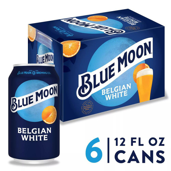 Blue Moon 5.4% ABV Belgian White Wheat Beer Same-Day Delivery or