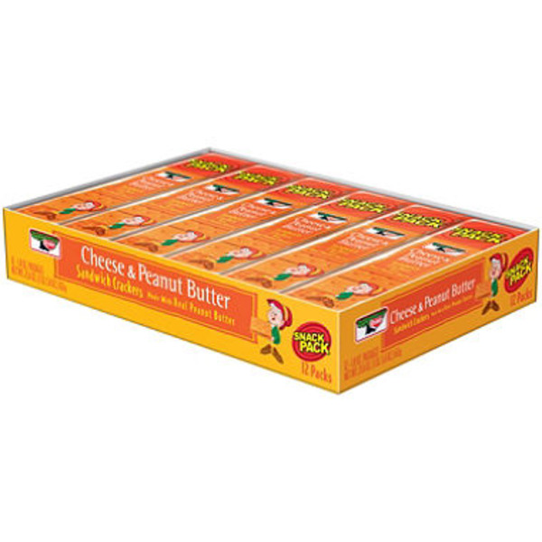 Keebler - Cheese & Peanut Butter Sandwich Crackers - 12/1.8 oz