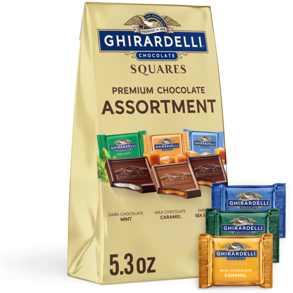 Ghirardelli Premium Chocolate Assortment SQUARES, 5.3 oz Bag