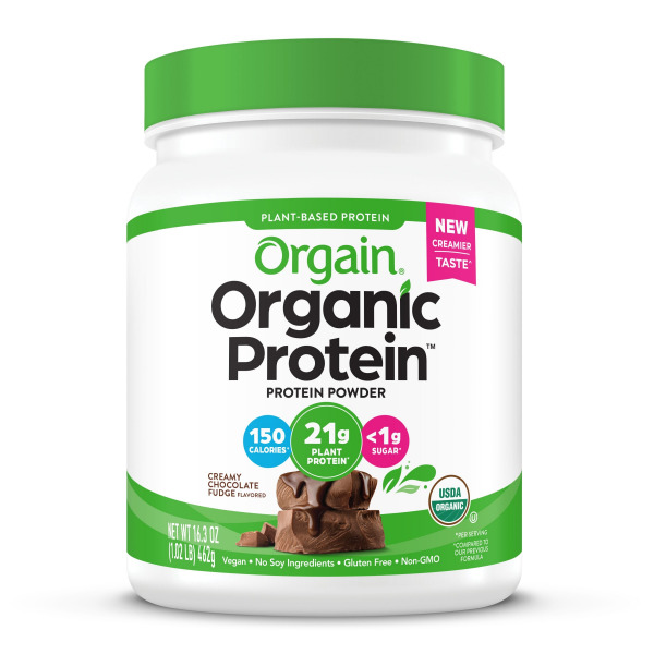 Orgain Organic Protein Plant-Based Protein Powder Creamy Chocolate Fudge