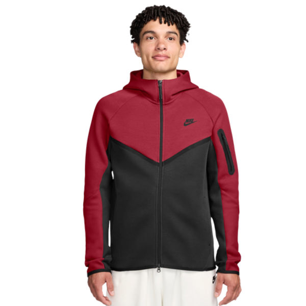 Nike Men's Tech Fleece Full-Zip Windrunner Hoodie, XL - Red/Black