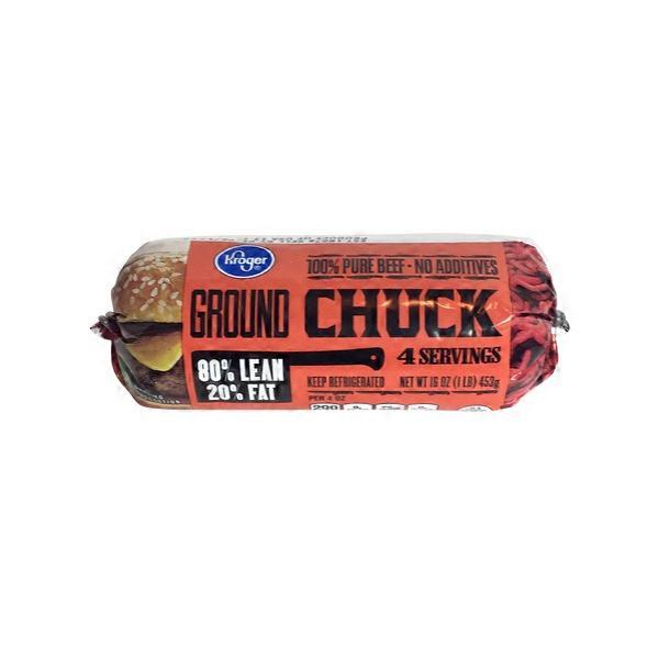 Kroger 80 Lean Ground Chuck Tube (1 lb) Instacart