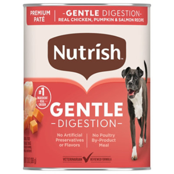 Rachael Ray Nutrish Food for Dogs, Real Chicken, Pumpkin & Salmon Recipe, Premium Pate