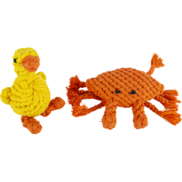 Play On Duck & Crab Rope Dog Toys