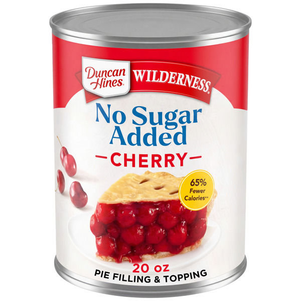 Duncan Hines Wilderness No Sugar Added Cherry Pie Filling and Topping, 20 oz.