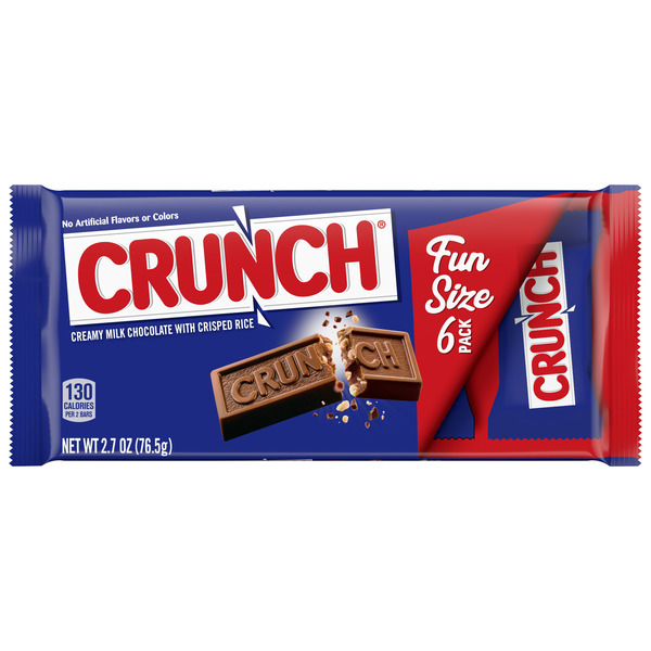 CRUNCH Fun Size Candy Bars, Creamy Milk Chocolate with Crisped