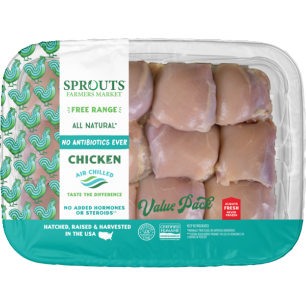 Sprouts All-Natural Fresh Boneless Skinless Chicken Thigh Value Pack