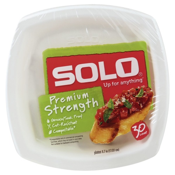 Solo Plates, Premium Strength, 6.7 Inch (30 each) Instacart
