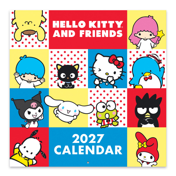 Orange Circle Studio Hello Kitty and Friends Retro 2027 Wall Calendar, 12 x 12 in