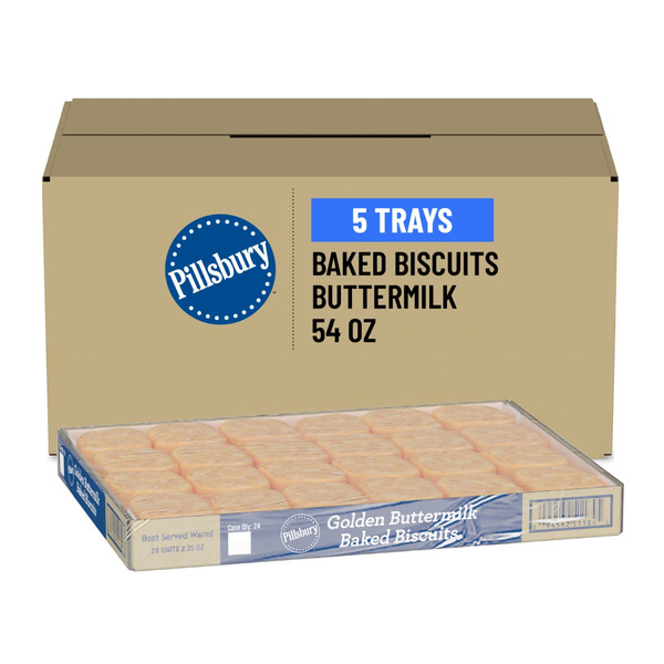 Pillsbury- 2.25 oz Golden Buttermilk Baked Biscuits 120ct