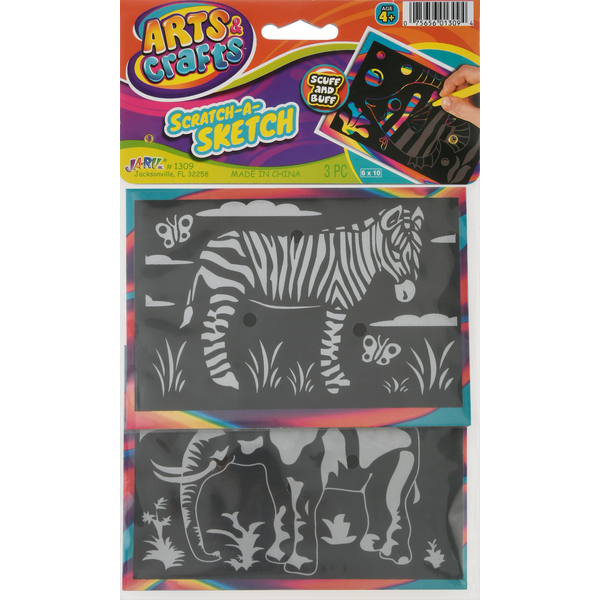 Ja-Ru Arts & Crafts Scratch-A Sketch, Scuff and Buff Same-Day