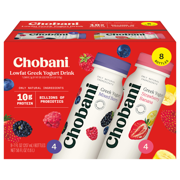 2145BURBERRY2枚 Chobani Lowfat Greek Mixed Berry/Strawberry Banana Yogurt Drink