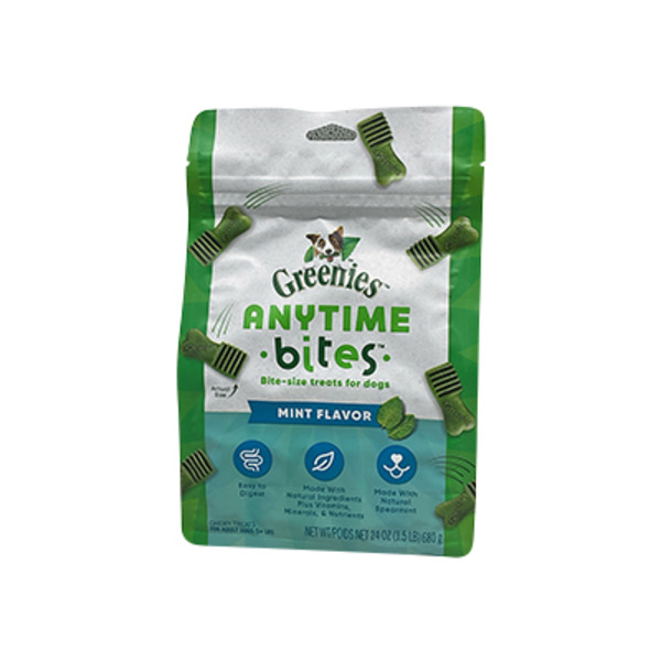GREENIES Anytime Bites Dog Treats, Mint Flavor, 24 oz. Bag