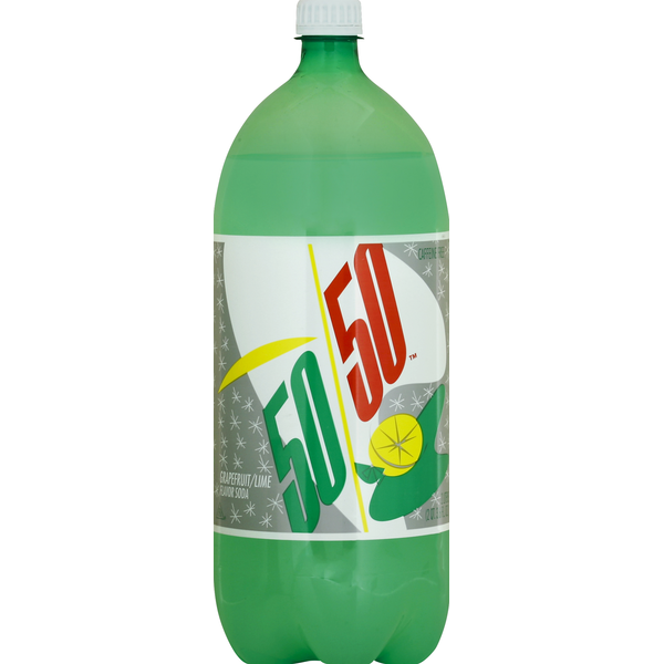 50/50 Soda, Grapefruit/Lime Flavor, Caffeine Free (2 L) Instacart