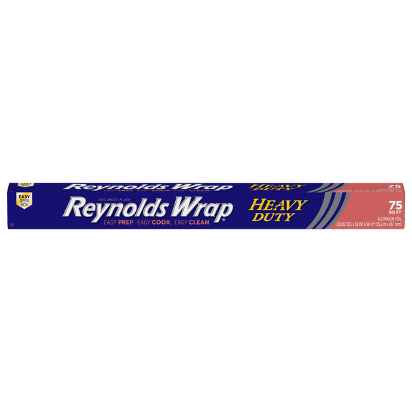Reynolds Heavy Duty Aluminum Foil, 18 Inch Width, 75 Square Feet
