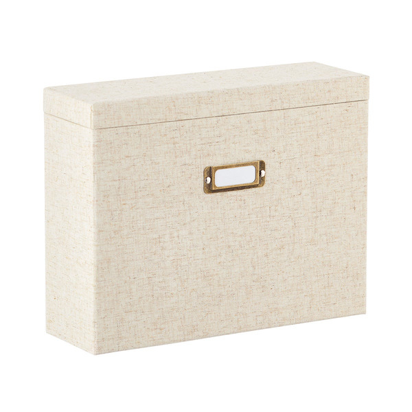 Bigso Box Of Sweden Flat Lidded File Box - Linen