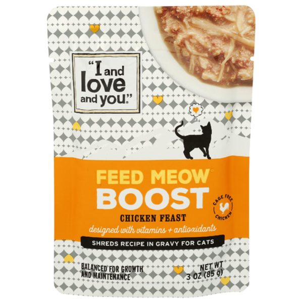 I And Love And You Chicken Feast Feed Meow Boost Cat Food
