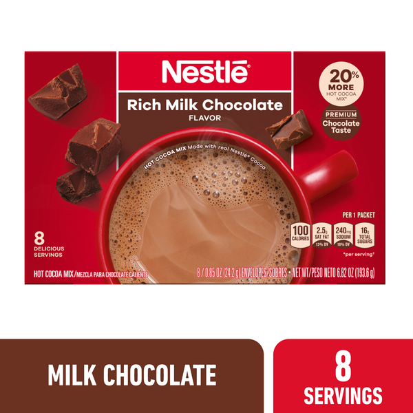 Nestle Hot Cocoa Rich Milk Chocolate Flavored Mix Powder Same-Day