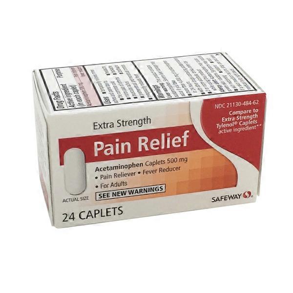 Signature Care Extra Strength Pain Relief Acetaminophen 500 mg (24 ct