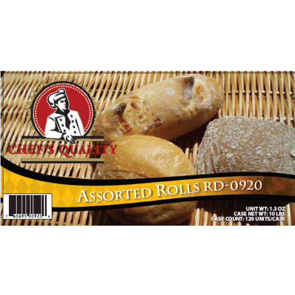 Frozen Chef's Quality - Classic Assorted Rolls - 120/1.3 oz