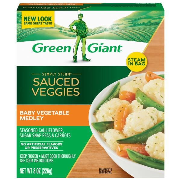 Green Giant Simply Steam Sauced Veggies, Baby Vegetable Medley