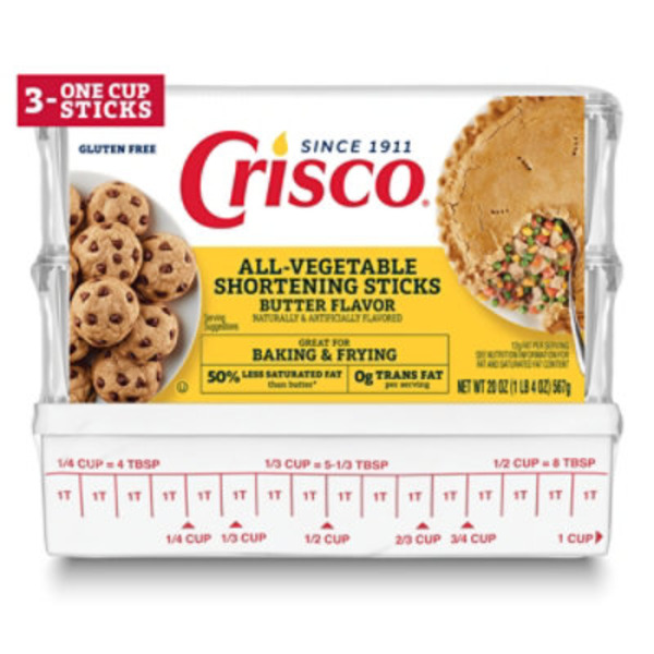 Crisco Butter Flavor All-Vegetable Shortening Sticks, Gluten-Free