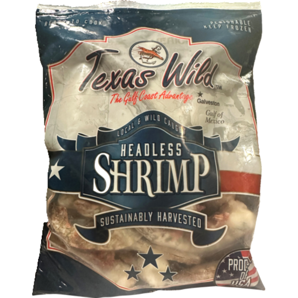 Wild Texas Shrimp Raw Wild Headless Shell On Frozen Shrimp