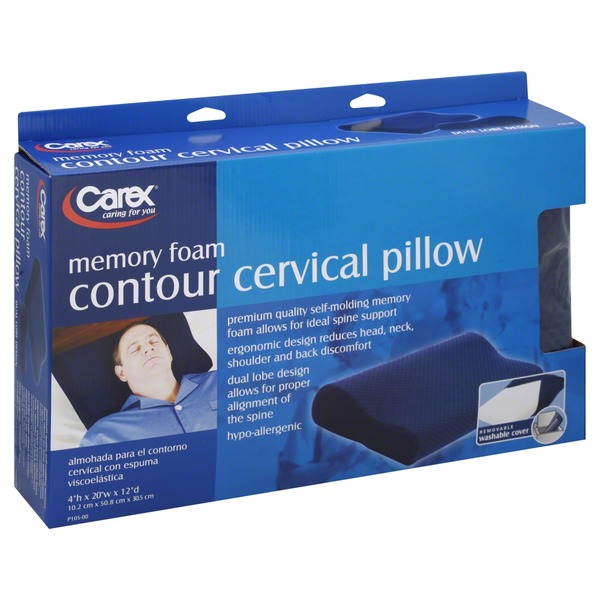 Carex Pillow Contour Cervical Memory Foam 1 Each Instacart