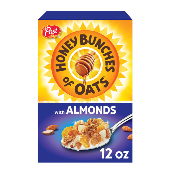 Post Honey Bunches of Oats with Almonds Breakfast Cereal, Heart Healthy, Small Box