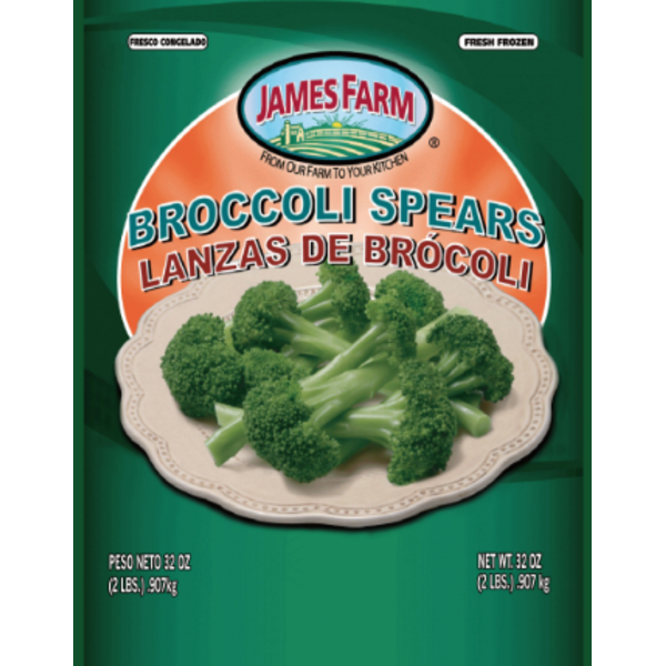 Frozen James Farm - Broccoli Spears - 2 lbs