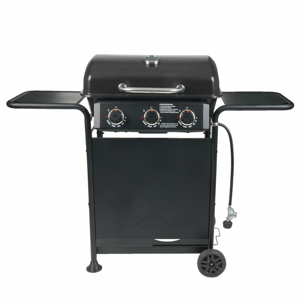 Master Forge Large 550-Sq.In Black 3 -Burner Liquid Propane Gas Grill
