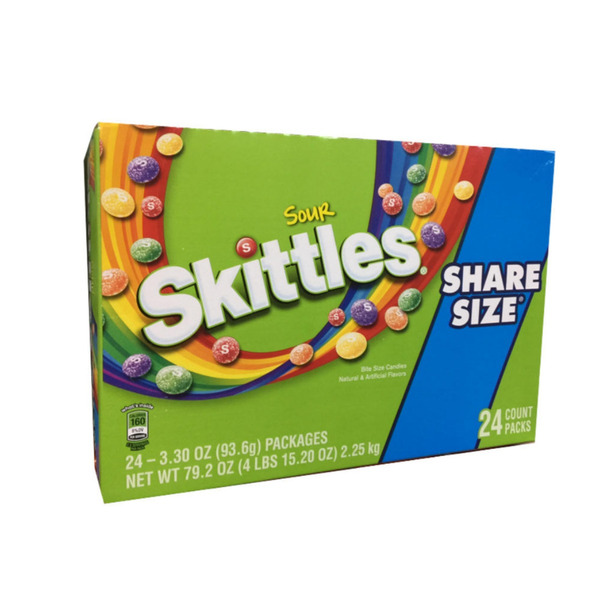 Skittles - Sour King Size - 24/3.3 oz