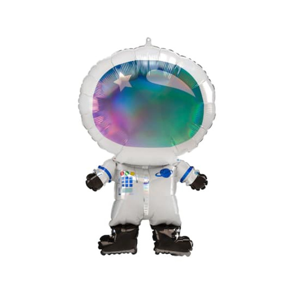Amscan INFLATED 30" Iridescent Astronaut Holographic Foil Balloon
