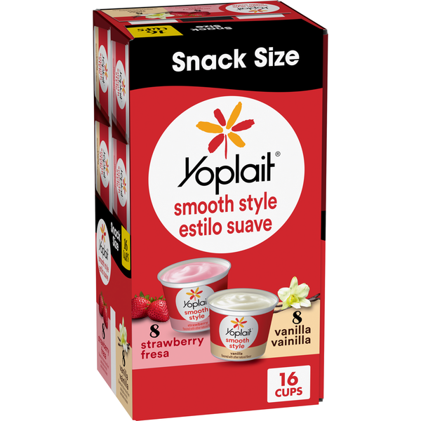 Yoplait Smooth Style Low Fat Yogurt Snack Cups Variety Pack