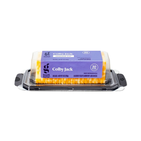 Good & Gather Colby Jack A Blend Of Colby & Monterey Jack Cracker Cut Cheeses