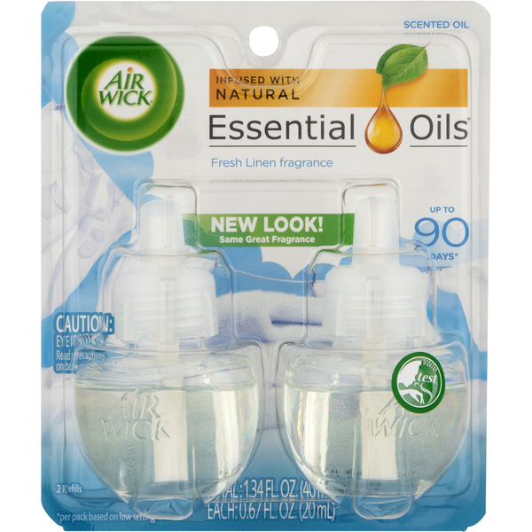 Air Wick Scented Oil Refills, Fresh Linen Fragrance, Essential Oils