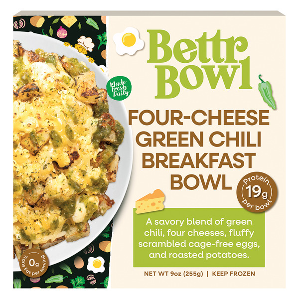 Bettr Bowls Breakfast Bowl - Four Cheese Green Chili