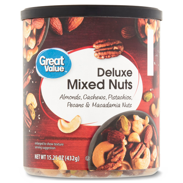 Walmart Great Value Deluxe Almonds Cashews Pistachios Pecans ...