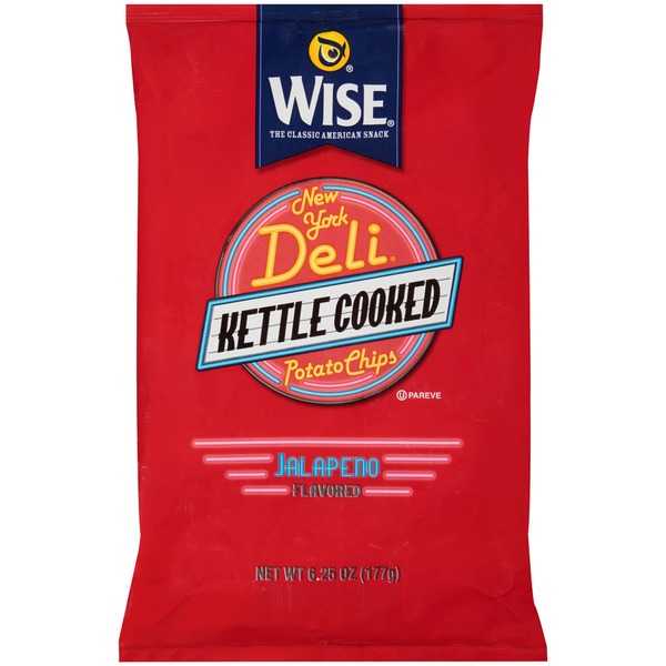 Wise New York Deli Kettle Cooked Jalapeno Flavored Potato Chips (6.25