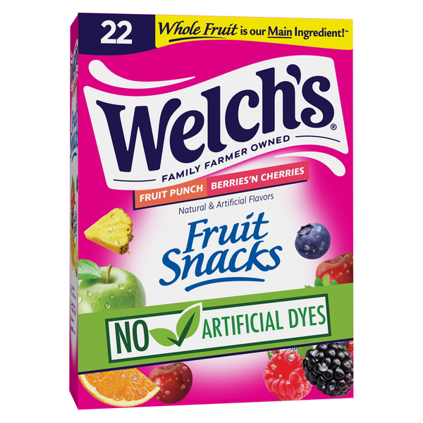 Welch's Fruit Snacks, Fruit Punch/Berries 'N Cherries, Variety