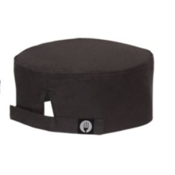 Chef Works - Cool Vent Beanie, 65/35 poly/cotton base, black