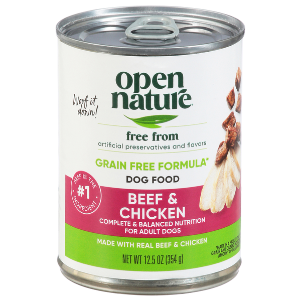 Open Nature Dog Food, Adult, Beef & Chicken
