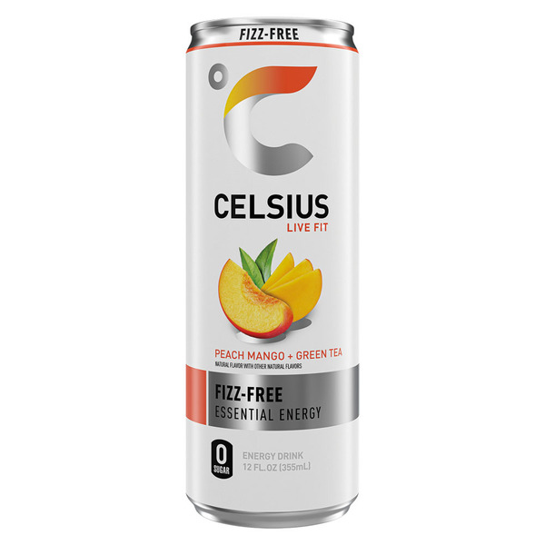 Celsius Fizz Free Peach Mango Green Tea Same-Day Delivery or