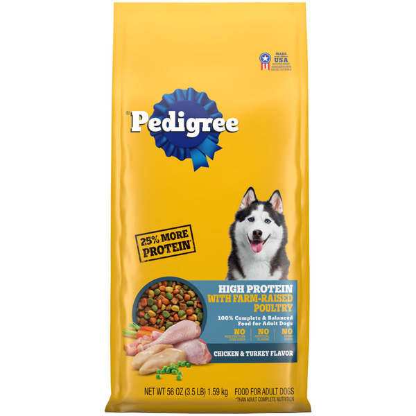 Pedigree High Protein Adult Dry Dog Food Chicken and Turkey Same