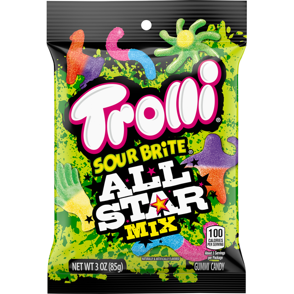 Trolli Gummi Candy, Sour Brite, All Star Mix