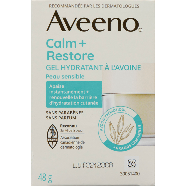 Aveeno Calm+Restore Oat Gel Face Moisturizer For Sensitive Skin