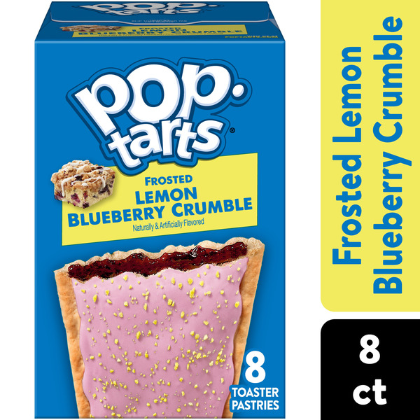 Pop-Tarts Frosted Lemon Blueberry Crumble Toaster Pastries, Breakfast Foods